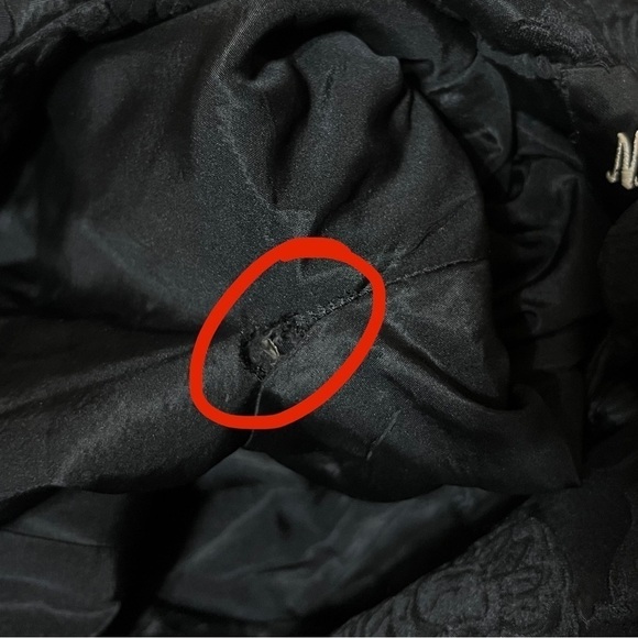 Neiman Marcus Vintage Brocade Floral Jacquard Coat Peacoat Evening Black Size M - Picture 7 of 13